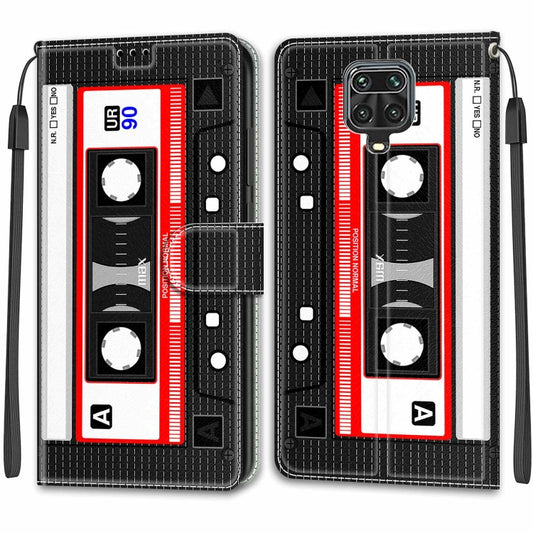 For Xiaomi Redmi Note 9S/9 Pro Voltage Coloured Drawing Magnetic Clasp Horizontal Flip PU Leather Case with Holder & Card Slots(C10 Black Red Tape) by buy2fix