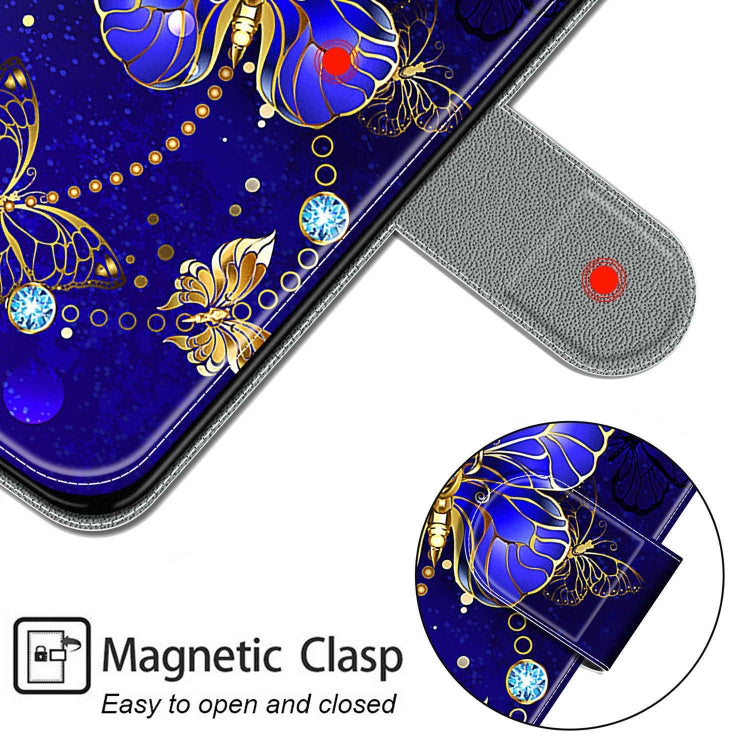 For Xiaomi Redmi Note 10 Pro Max/10 Pro Voltage Coloured Drawing Magnetic Clasp Horizontal Flip PU Leather Case with Holder & Card Slots(C11 Blue Golden Chain Butterflies) - Xiaomi Cases by buy2fix | Online Shopping UK | buy2fix