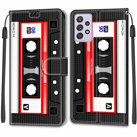 For Samsung Galaxy A52 5G Voltage Colored Drawing Magnetic Clasp Horizontal Flip PU Leather Case with Holder & Card Slots(C10 Black Red Tape) by buy2fix