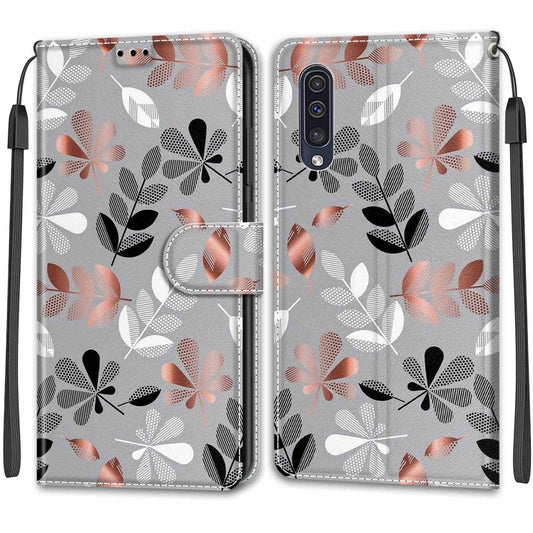 For Samsung Galaxy A50 Voltage Colored Drawing Magnetic Clasp Horizontal Flip PU Leather Case with Holder & Card Slots(C19 Material Flower) by buy2fix