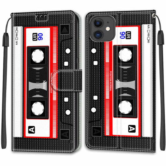 For iPhone 11 Voltage Colored Drawing Magnetic Clasp Horizontal Flip PU Leather Case with Holder & Card Slots (C10 Black Red Tape) by buy2fix