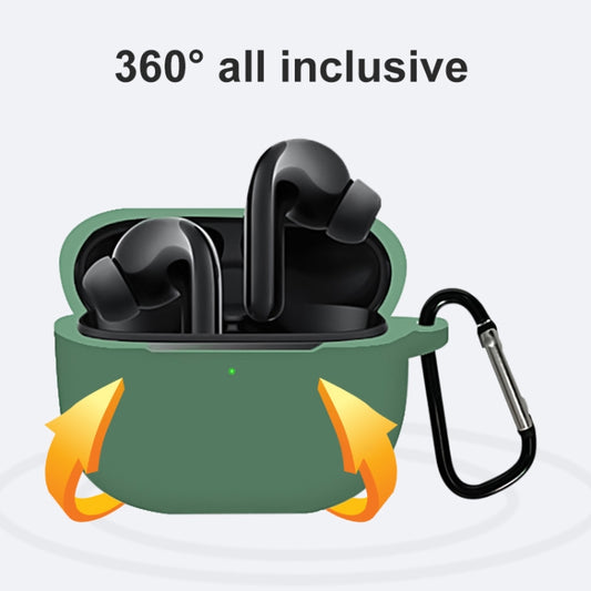 For Xiaomi FlipBuds Pro Full Coverage Liquid Silicone Protective Case(Dark Green) by buy2fix