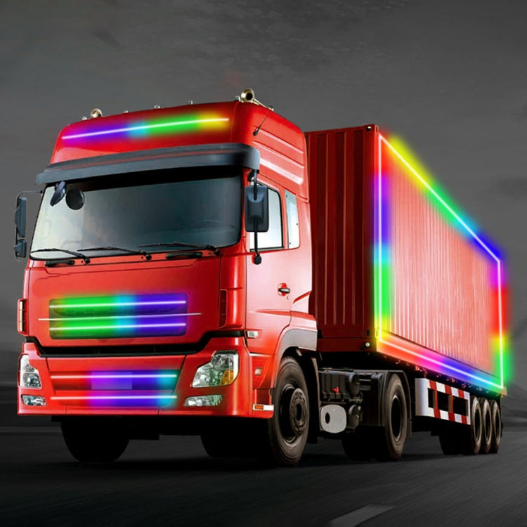 DC24V / 7W Colorful Truck Warning Light Slide Light with SMD-5050 Lamp Beads, Length:1.2m - Warning Lights by buy2fix | Online Shopping UK | buy2fix