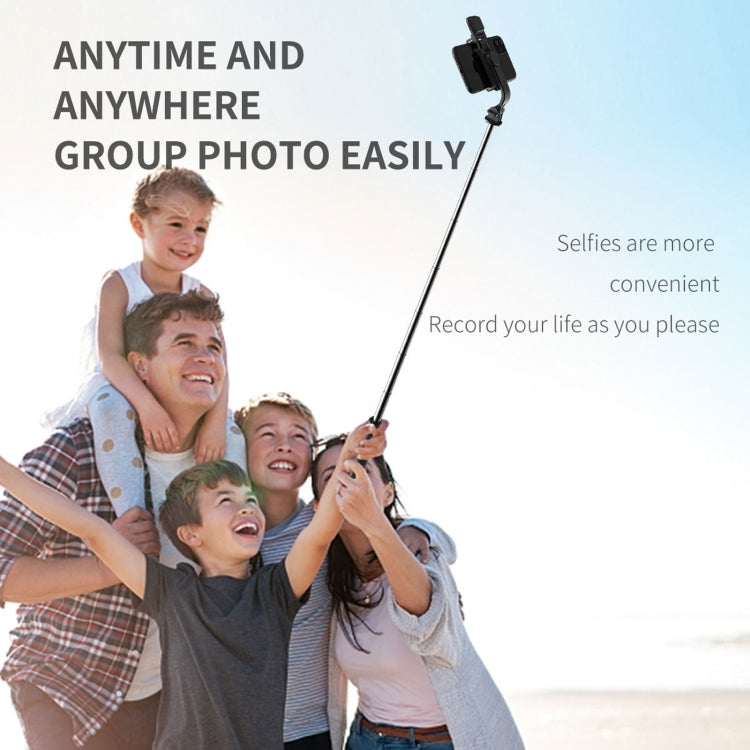 Q02S Fill Light Bluetooth Selfie Stick Tripod Mobile Phone Holder(Black) by buy2fix