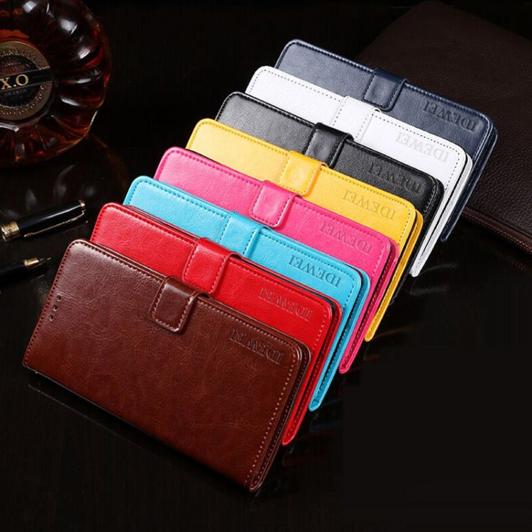 For Wiko Power U10 idewei Crazy Horse Texture Horizontal Flip Leather Case with Holder & Card Slots & Wallet(Dark Blue) by idewei
