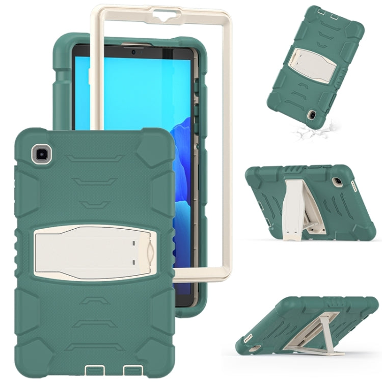 For Samsung Galaxy Tab A7 Lite 8.7 inch 2021 3-Layer Protection Screen Frame + PC + Silicone Shockproof Combination Case with Holder(Emerald Green) - Tab A7 Lite T220 / T225 by buy2fix | Online Shopping UK | buy2fix