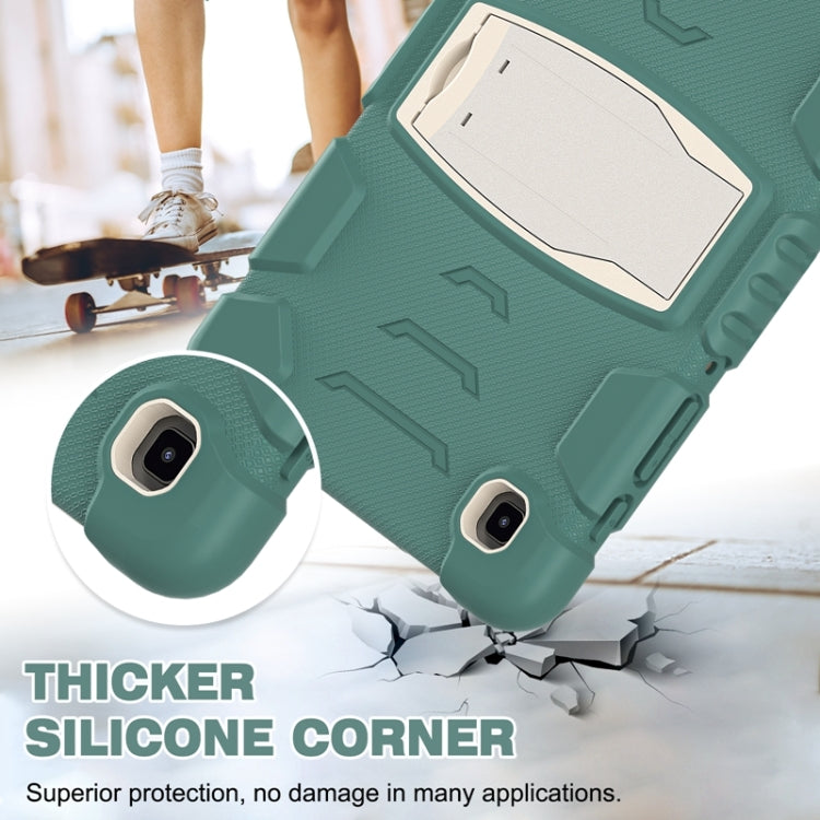 For Samsung Galaxy Tab A7 Lite 8.7 inch 2021 3-Layer Protection Screen Frame + PC + Silicone Shockproof Combination Case with Holder(Emerald Green) - Tab A7 Lite T220 / T225 by buy2fix | Online Shopping UK | buy2fix