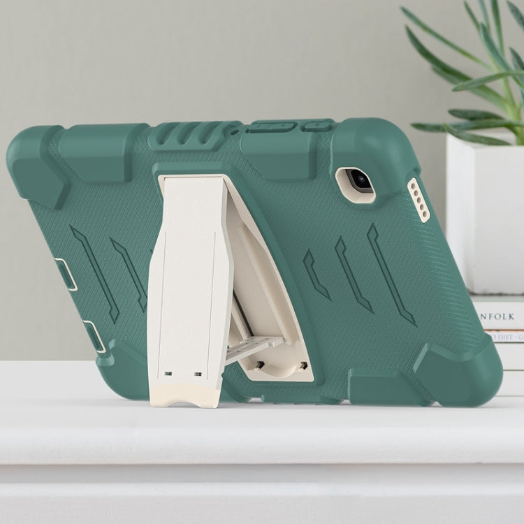 For Samsung Galaxy Tab A7 Lite 8.7 inch 2021 3-Layer Protection Screen Frame + PC + Silicone Shockproof Combination Case with Holder(Emerald Green) - Tab A7 Lite T220 / T225 by buy2fix | Online Shopping UK | buy2fix
