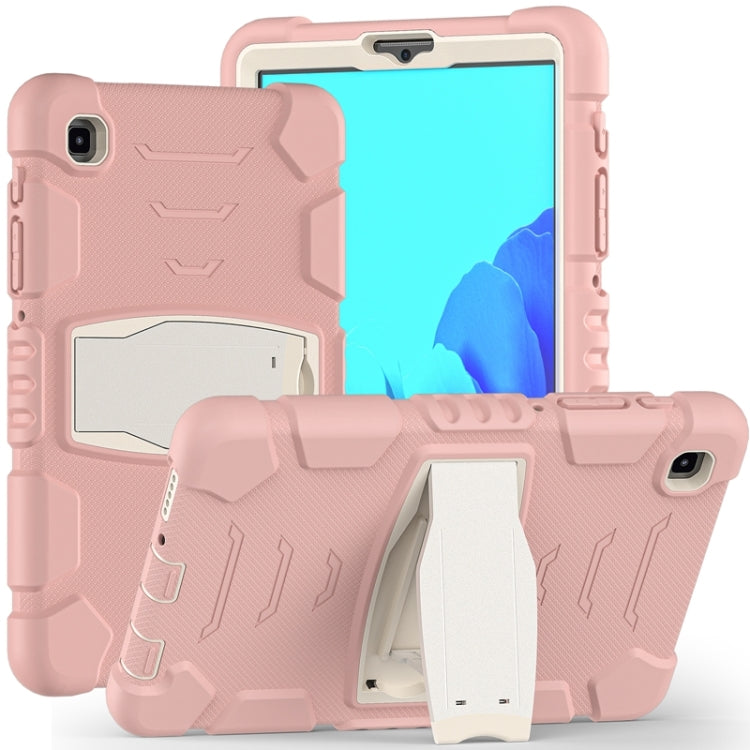 For Samsung Galaxy Tab A7 Lite 8.7 inch 2021 3-Layer Protection Screen Frame + PC + Silicone Shockproof Combination Case with Holder(Cherry Blossoms Pink) - Tab A7 Lite T220 / T225 by buy2fix | Online Shopping UK | buy2fix