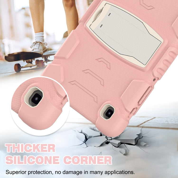 For Samsung Galaxy Tab A7 Lite 8.7 inch 2021 3-Layer Protection Screen Frame + PC + Silicone Shockproof Combination Case with Holder(Cherry Blossoms Pink) - Tab A7 Lite T220 / T225 by buy2fix | Online Shopping UK | buy2fix