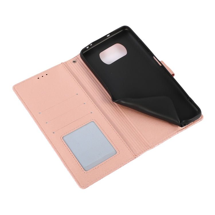For Xiaomi POCO X3 NFC / X3 Pro / X3 Skin Feel Embossed Sunflower Horizontal Flip Leather Case with Holder & Card Slots & Wallet & Lanyard(Rose Gold) - Xiaomi Cases by buy2fix | Online Shopping UK | buy2fix