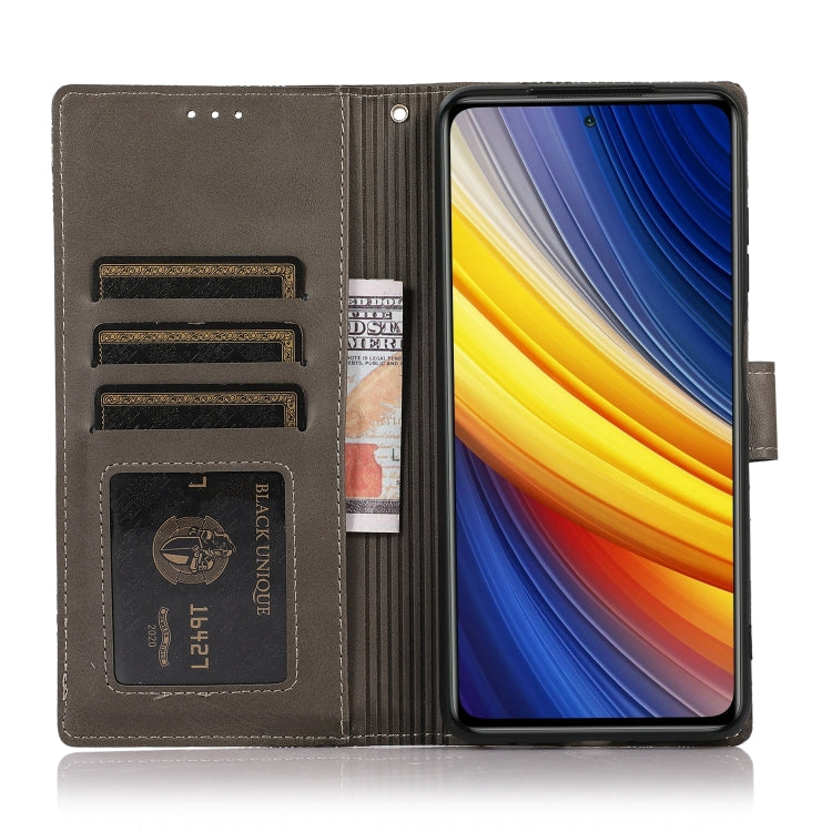 For Xiaomi POCO X3 NFC / X3 Pro / X3 Skin Feel Embossed Sunflower Horizontal Flip Leather Case with Holder & Card Slots & Wallet & Lanyard(Grey) - Xiaomi Cases by buy2fix | Online Shopping UK | buy2fix