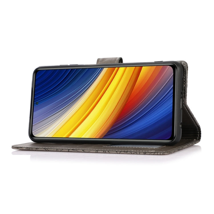 For Xiaomi POCO X3 NFC / X3 Pro / X3 Skin Feel Embossed Sunflower Horizontal Flip Leather Case with Holder & Card Slots & Wallet & Lanyard(Grey) - Xiaomi Cases by buy2fix | Online Shopping UK | buy2fix