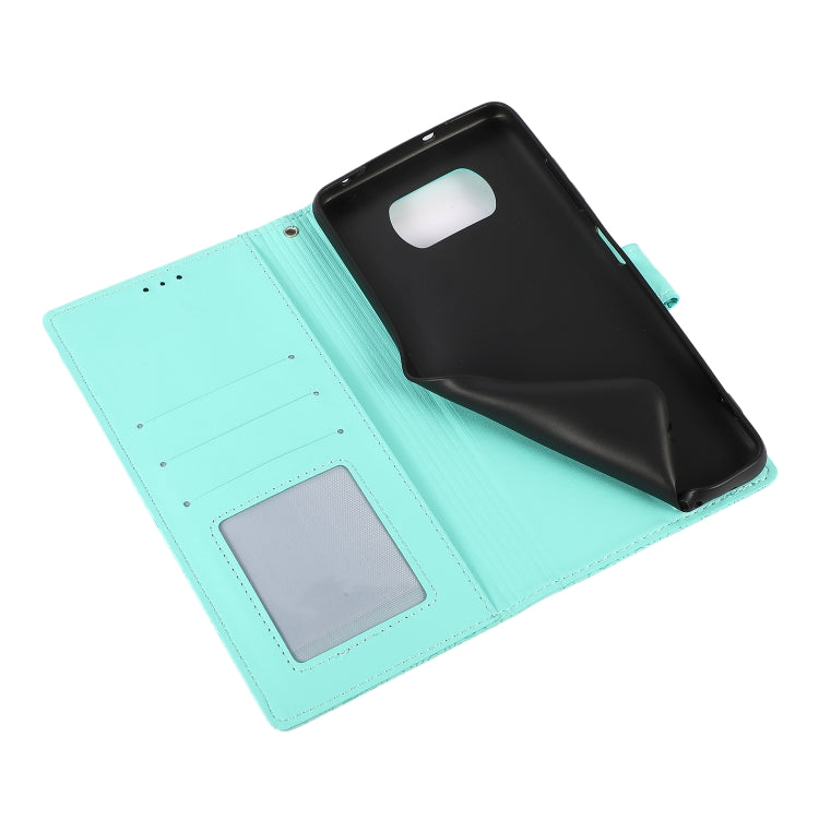 For Xiaomi POCO X3 NFC / X3 Pro / X3 Skin Feel Embossed Sunflower Horizontal Flip Leather Case with Holder & Card Slots & Wallet & Lanyard(Green) - Xiaomi Cases by buy2fix | Online Shopping UK | buy2fix