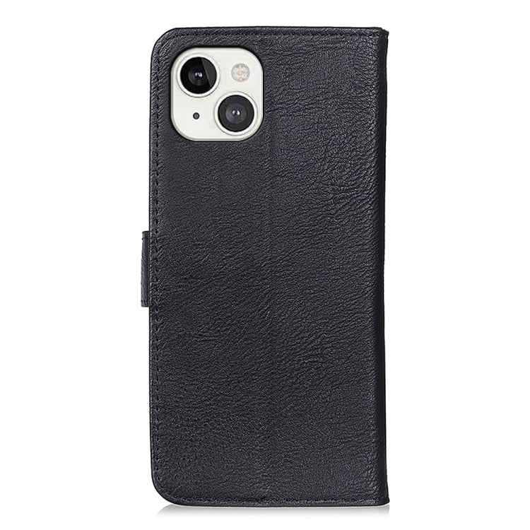 For iPhone 13 KHAZNEH Cowhide Texture Horizontal Flip Leather Case with Holder & Card Slots & Wallet(Black) - iPhone 13 Cases by buy2fix | Online Shopping UK | buy2fix