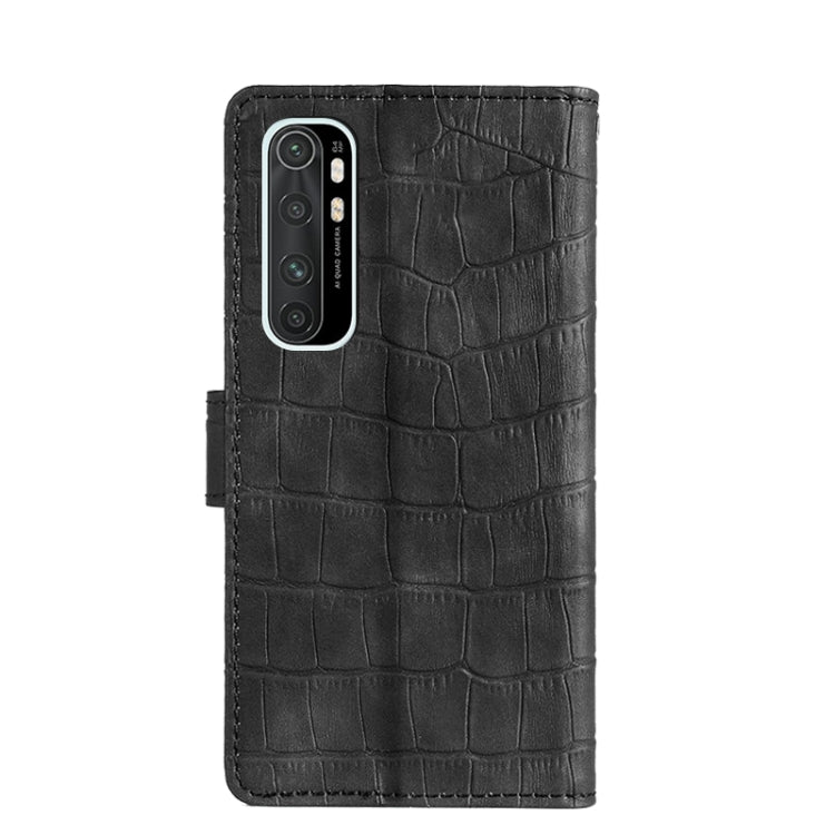 For Xiaomi Mi Note 10 Lite Skin Feel Crocodile Texture Magnetic Clasp Horizontal Flip PU Leather Case with Holder & Card Slots & Wallet(Black) - Xiaomi Cases by buy2fix | Online Shopping UK | buy2fix