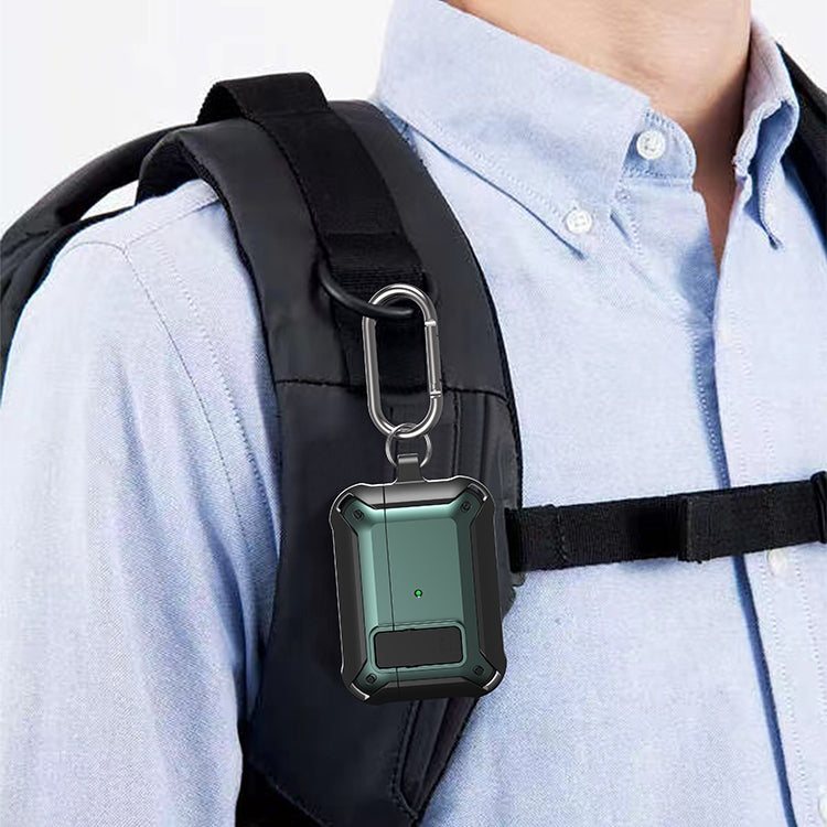 Wireless Earphones Shockproof Bumblebee Silicone Protective Case with Switch For AirPods Pro(Black Green) by buy2fix