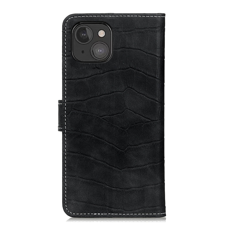 For iPhone 13 mini Crocodile Texture Horizontal Flip Leather Case with Holder & Card Slots & Wallet (Black) - iPhone 13 mini Cases by buy2fix | Online Shopping UK | buy2fix