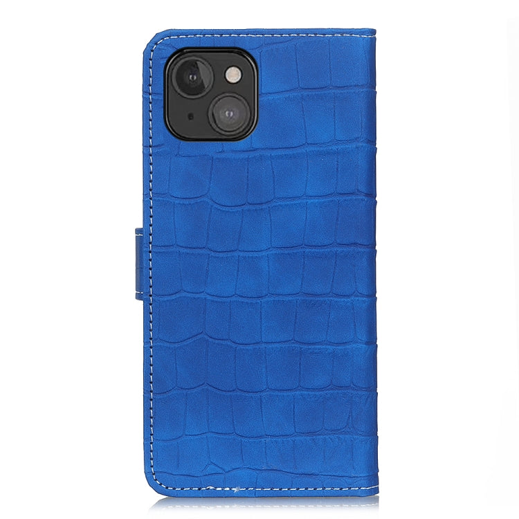 For iPhone 13 mini Crocodile Texture Horizontal Flip Leather Case with Holder & Card Slots & Wallet (Blue) - iPhone 13 mini Cases by buy2fix | Online Shopping UK | buy2fix