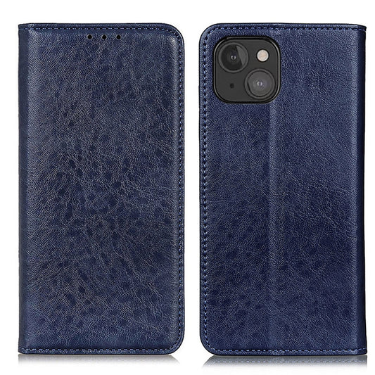For iPhone 13 mini Magnetic Crazy Horse Texture Horizontal Flip Leather Case with Holder & Card Slots & Wallet (Blue) by buy2fix