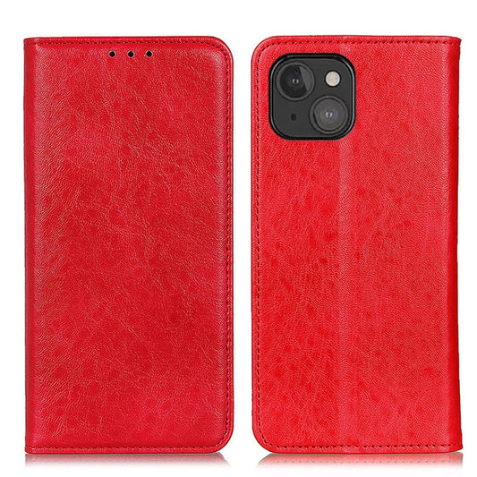 For iPhone 13 mini Magnetic Crazy Horse Texture Horizontal Flip Leather Case with Holder & Card Slots & Wallet (Red) by buy2fix