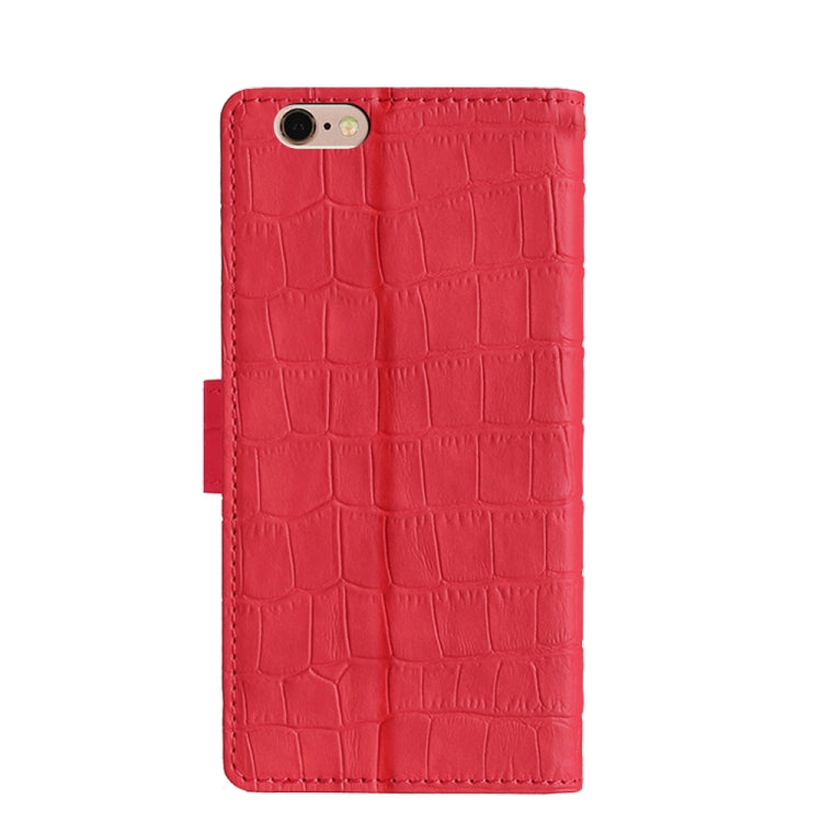Skin Feel Crocodile Texture Magnetic Clasp Horizontal Flip PU Leather Case with Holder & Card Slots & Wallet For iPhone 6s / 6(Red) - More iPhone Cases by buy2fix | Online Shopping UK | buy2fix
