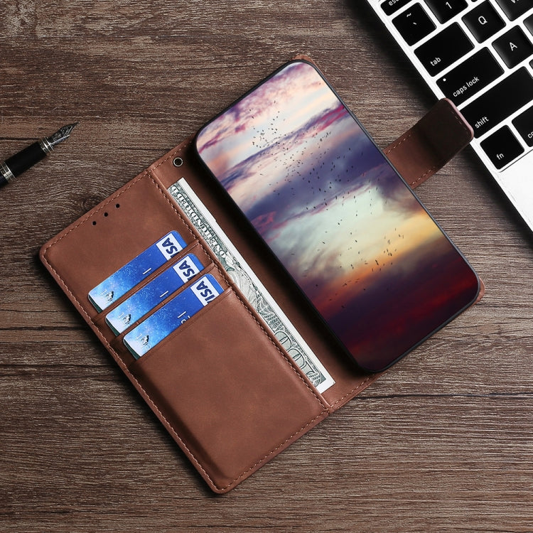 For iPhone X / XS Skin Feel Crocodile Texture Magnetic Clasp Horizontal Flip PU Leather Case with Holder & Card Slots & Wallet(Brown) - More iPhone Cases by buy2fix | Online Shopping UK | buy2fix