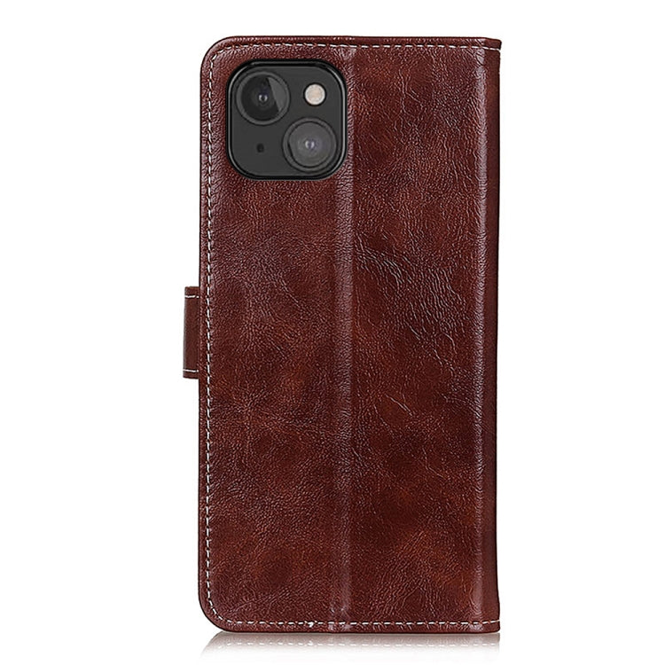 For iPhone 13 mini Retro Crazy Horse Texture Horizontal Flip Leather Case with Holder & Card Slots & Photo Frame & Wallet (Brown) - iPhone 13 mini Cases by buy2fix | Online Shopping UK | buy2fix