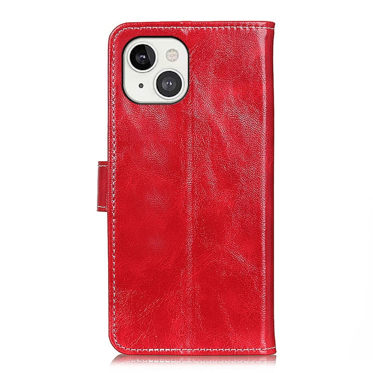For iPhone 13 Retro Crazy Horse Texture Horizontal Flip Leather Case with Holder & Card Slots & Photo Frame & Wallet(Red) - iPhone 13 Cases by buy2fix | Online Shopping UK | buy2fix