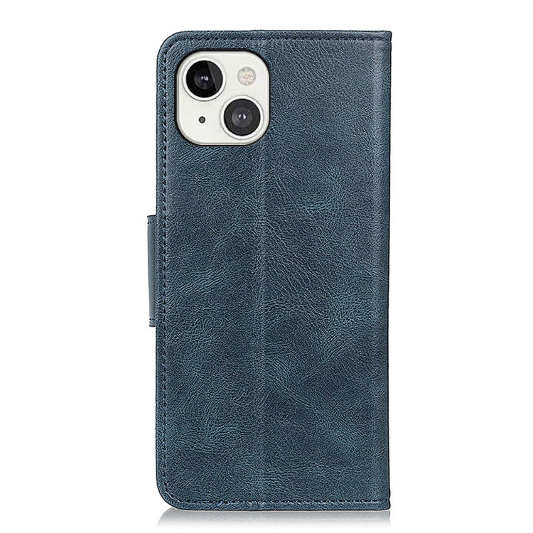 For iPhone 13 Mirren Crazy Horse Texture Horizontal Flip Leather Case with Holder & Card Slots & Wallet(Blue) - iPhone 13 Cases by buy2fix | Online Shopping UK | buy2fix