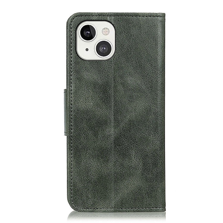 For iPhone 13 Mirren Crazy Horse Texture Horizontal Flip Leather Case with Holder & Card Slots & Wallet(Green) - iPhone 13 Cases by buy2fix | Online Shopping UK | buy2fix