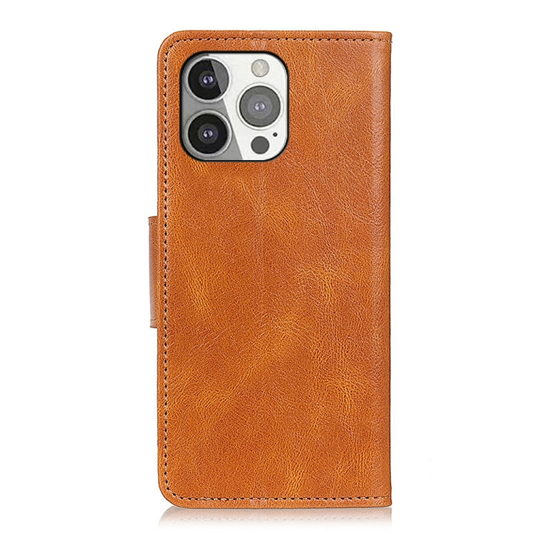 For iPhone 13 Pro Mirren Crazy Horse Texture Horizontal Flip Leather Case with Holder & Card Slots & Wallet (Brown) - iPhone 13 Pro Cases by buy2fix | Online Shopping UK | buy2fix
