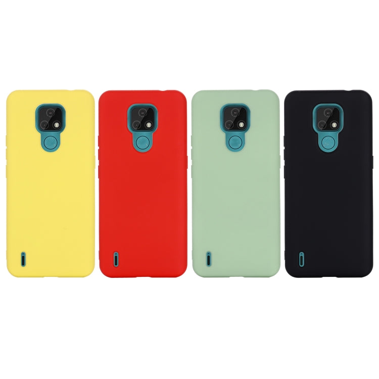 For Motorola Moto E7 2020 Pure Color Liquid Silicone Shockproof Full Coverage Case(Green) by buy2fix