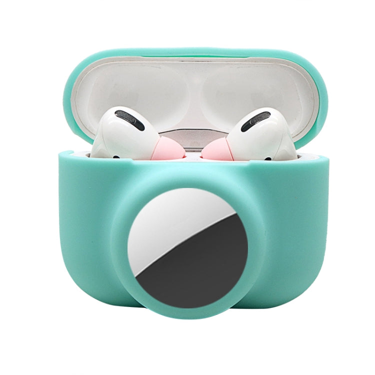 2 in 1 Shockproof Full Coverage Silicone Protective Case For AirPods Pro / AirTag(Pink) - Other by buy2fix | Online Shopping UK | buy2fix