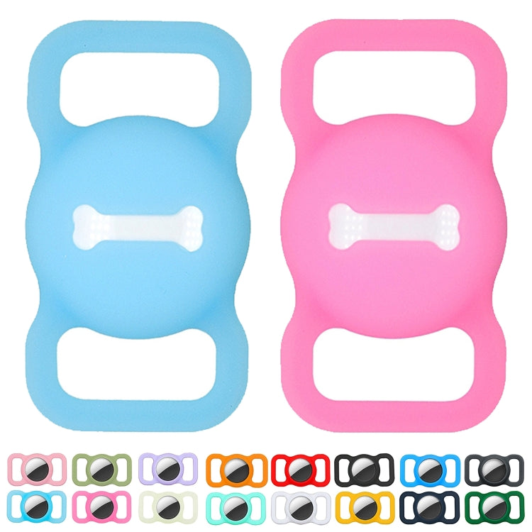 Shockproof Anti-scratch Silicone Case Protective Cover, Style: Bones, Model:For AirTag(Luminous Blue) - Other by buy2fix | Online Shopping UK | buy2fix