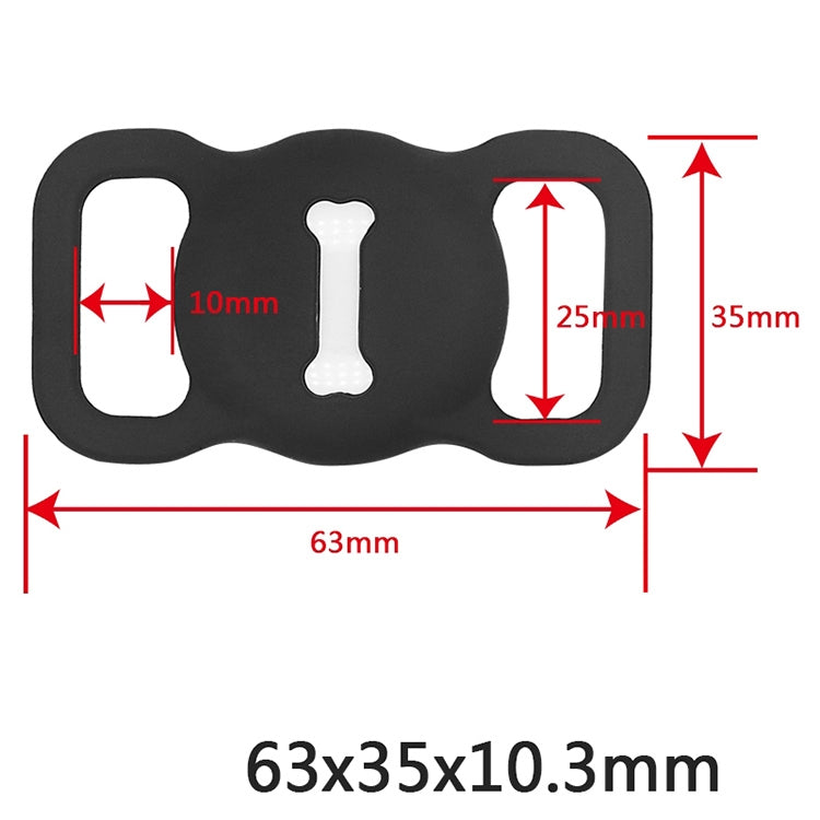 Shockproof Anti-scratch Silicone Case Protective Cover, Style: Bones, Model:For AirTag(Red Wine) - Other by buy2fix | Online Shopping UK | buy2fix