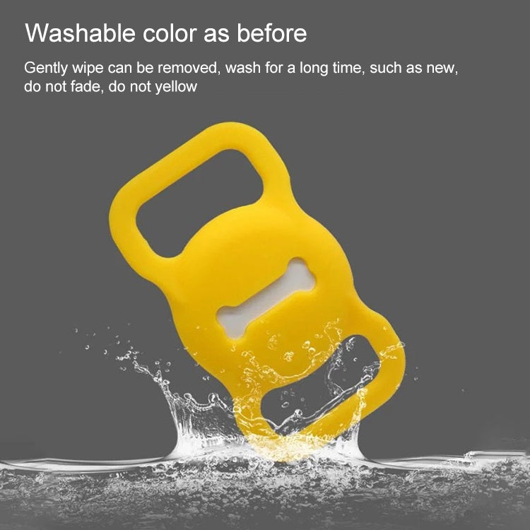 Shockproof Anti-scratch Silicone Case Protective Cover, Style: Bones, Model:For AirTag(Orange) - Other by buy2fix | Online Shopping UK | buy2fix