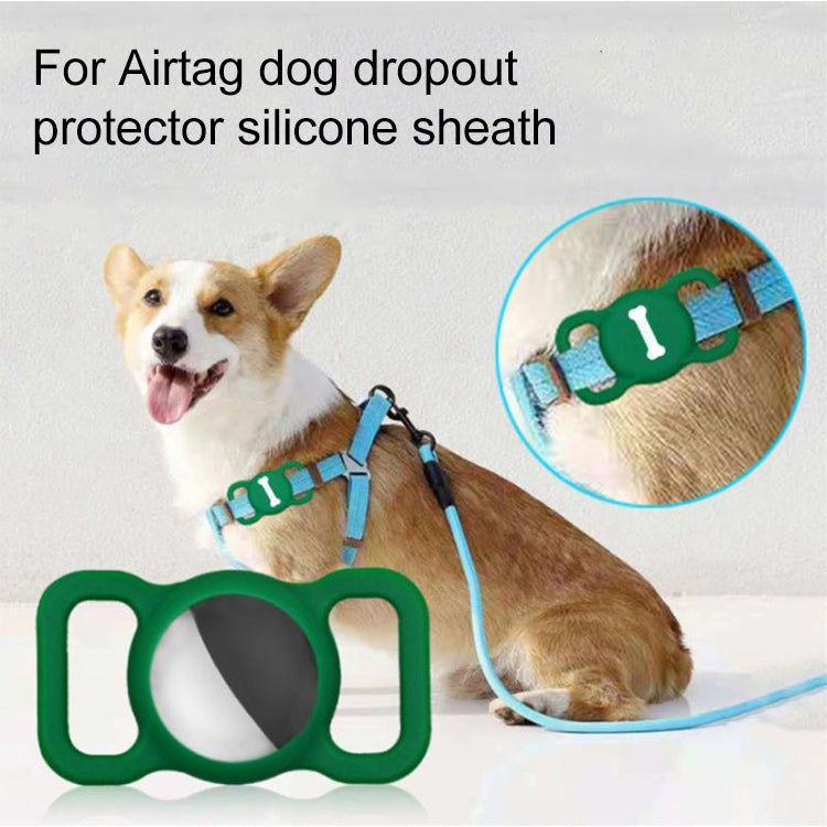 Shockproof Anti-scratch Silicone Case Protective Cover, Style: Bones, Model:For AirTag(Luminous Beige) - Other by buy2fix | Online Shopping UK | buy2fix