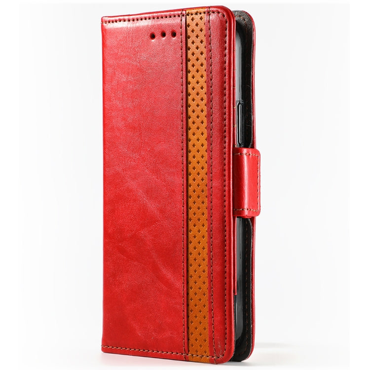 For iPhone 11 CaseNeo Business Splicing Dual Magnetic Buckle Horizontal Flip PU Leather Case with Holder & Card Slots & Wallet (Red) - iPhone 11 Cases by buy2fix | Online Shopping UK | buy2fix