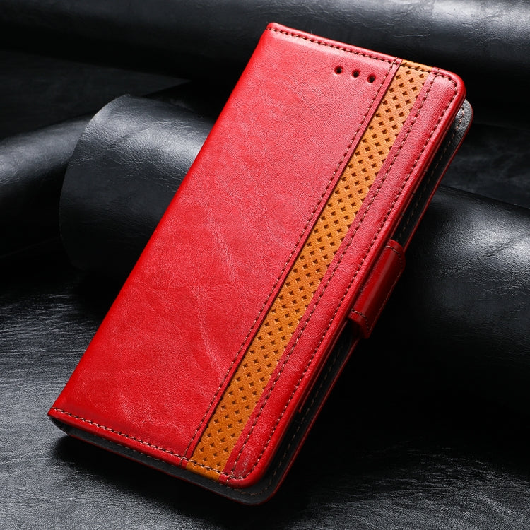 For iPhone 11 CaseNeo Business Splicing Dual Magnetic Buckle Horizontal Flip PU Leather Case with Holder & Card Slots & Wallet (Red) - iPhone 11 Cases by buy2fix | Online Shopping UK | buy2fix