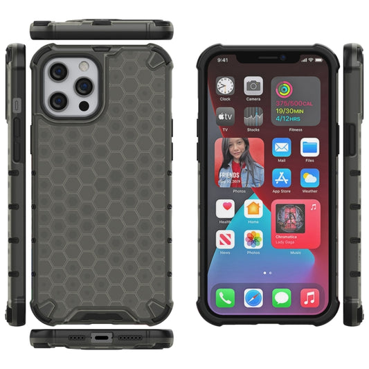 For iPhone 13 Shockproof Honeycomb PC + TPU Protective Case(Black) by buy2fix