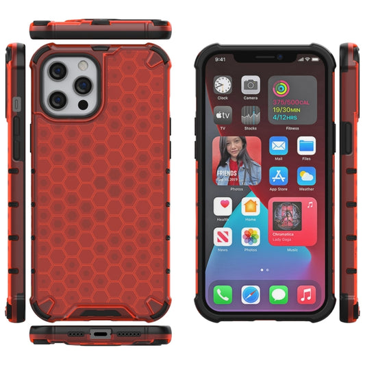 For iPhone 13 Shockproof Honeycomb PC + TPU Protective Case(Red) by buy2fix