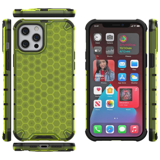 For iPhone 13 Pro Shockproof Honeycomb PC + TPU Protective Case (Green) by buy2fix