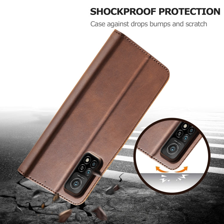 For Xiaomi Redmi Note 10 5G / Poco M3 Pro LC.IMEEKE Calf Texture Horizontal Flip Leather Case with Holder & Card Slots & Wallet(Brown) - Xiaomi Cases by LC.IMEEKE | Online Shopping UK | buy2fix