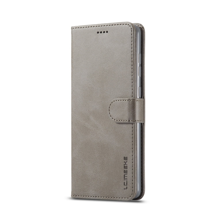 For Samsung Galaxy A03s 164mm LC.IMEEKE Calf Texture Horizontal Flip Leather Case with Holder & Card Slots & Wallet(Grey) - Galaxy Phone Cases by LC.IMEEKE | Online Shopping UK | buy2fix