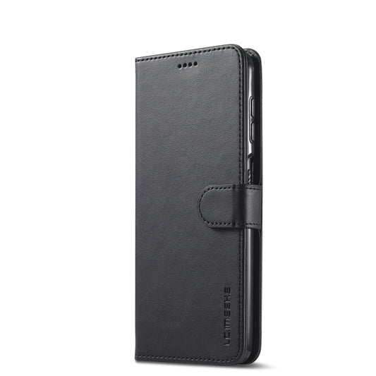 For Samsung Galaxy A22 4G LC.IMEEKE Calf Texture Horizontal Flip Leather Case with Holder & Card Slots & Wallet(Black) by LC.IMEEKE