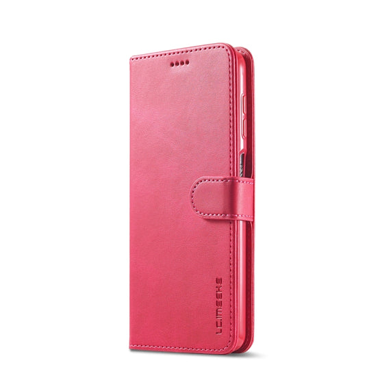 For Samsung Galaxy A22 4G LC.IMEEKE Calf Texture Horizontal Flip Leather Case with Holder & Card Slots & Wallet(Red) by LC.IMEEKE