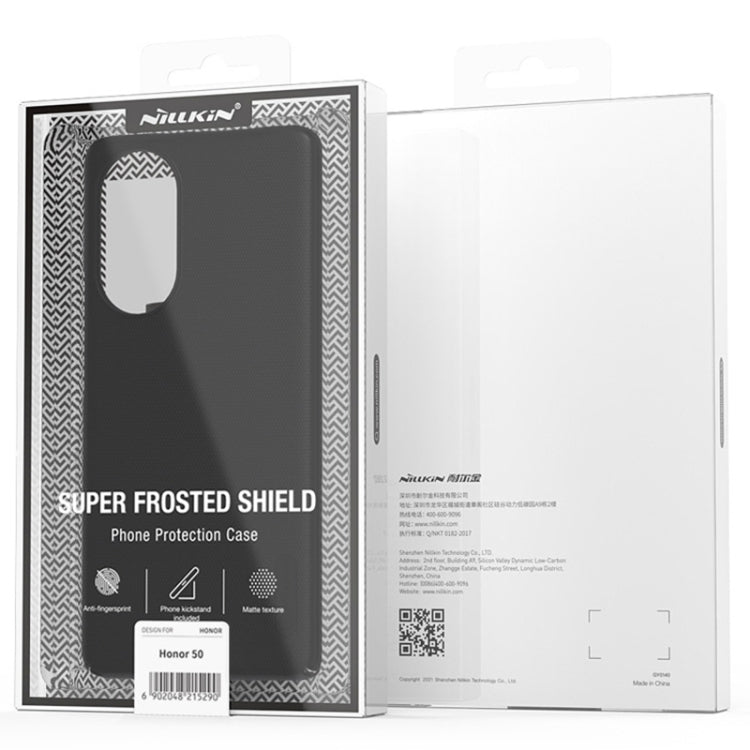 For Honor 50 Pro NILLKIN Frosted Concave-convex Texture PC Protective Case(Black) - Honor Cases by NILLKIN | Online Shopping UK | buy2fix