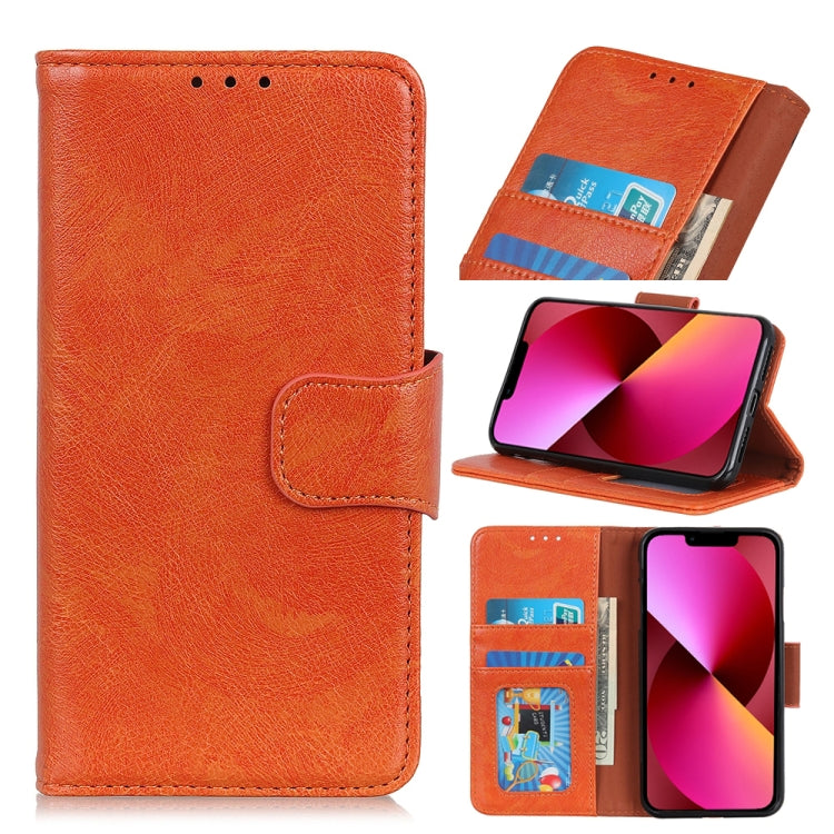 For iPhone 13 Nappa Texture Horizontal Flip Leather Case with Holder & Card Slots & Wallet(Orange) - iPhone 13 Cases by buy2fix | Online Shopping UK | buy2fix
