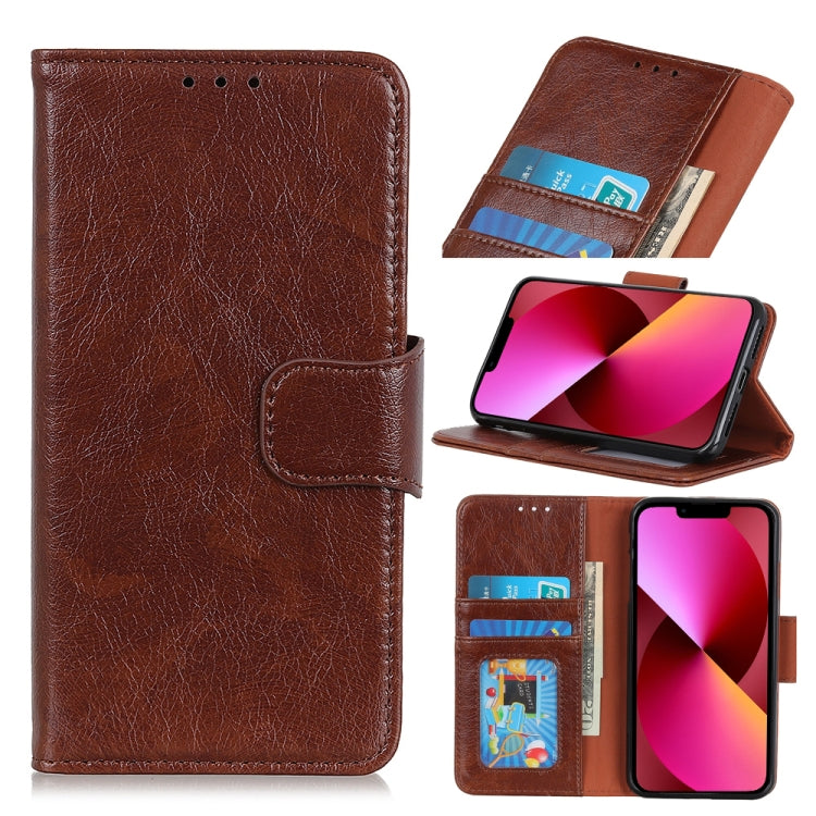 For iPhone 13 Nappa Texture Horizontal Flip Leather Case with Holder & Card Slots & Wallet(Brown) - iPhone 13 Cases by buy2fix | Online Shopping UK | buy2fix